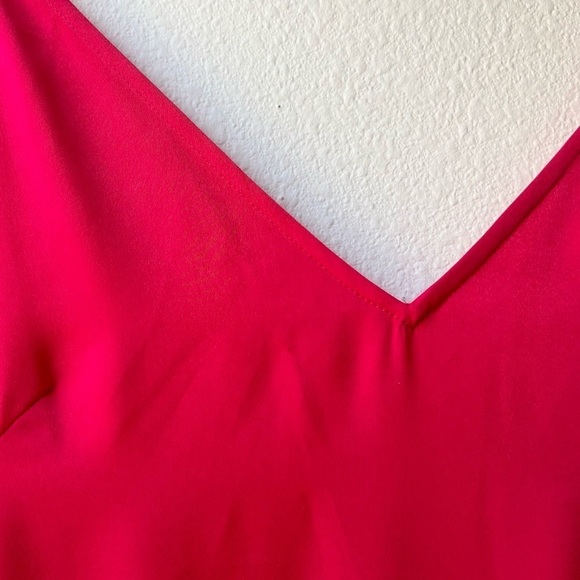 Rhode Cleo Satin Slip Dress in Lipstick Red Sz L - Picture 13 of 14